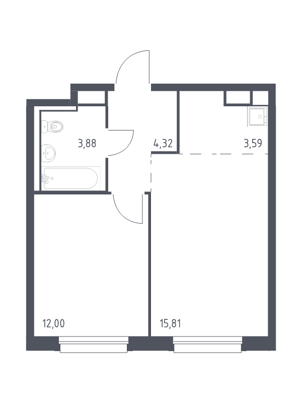 2 ккв (Евро) 39,6 м²