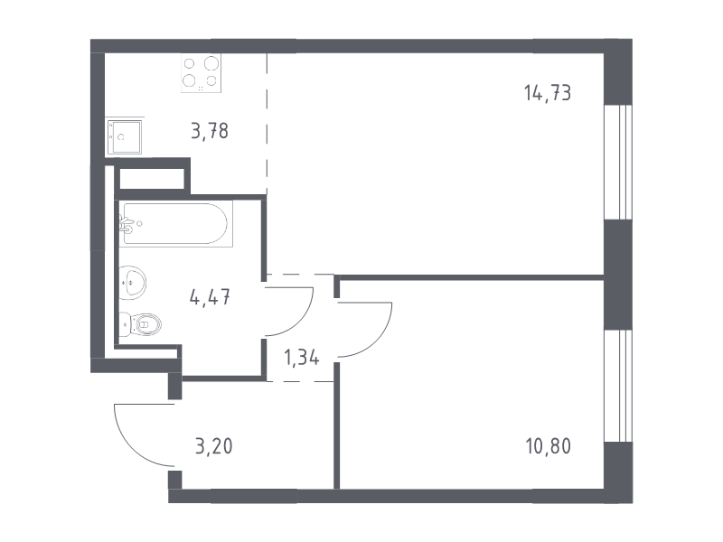 2 ккв (Евро) 38,3 м²
