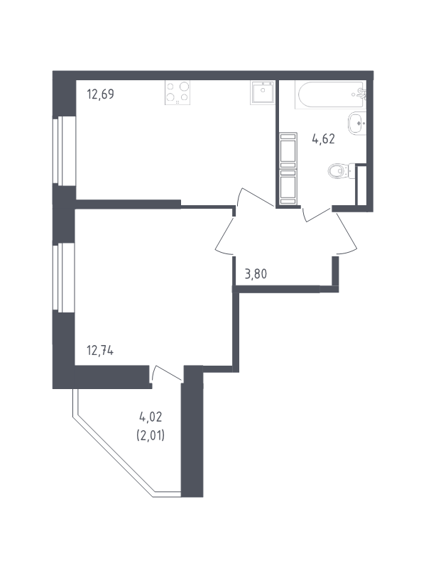 1 ккв 35,9 м²