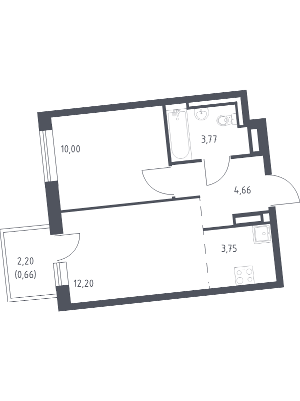 2 ккв (Евро) 35 м²