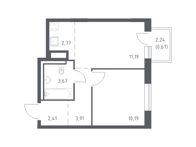 1 ккв 34,8 м²