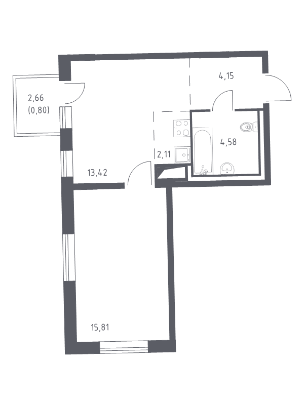 2 ккв (Евро) 40,4 м²