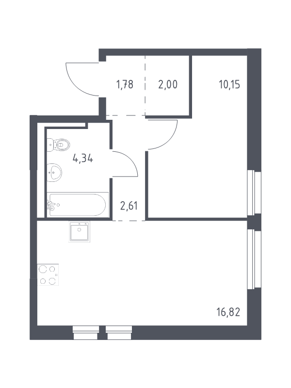 2 ккв (Евро) 37,7 м²