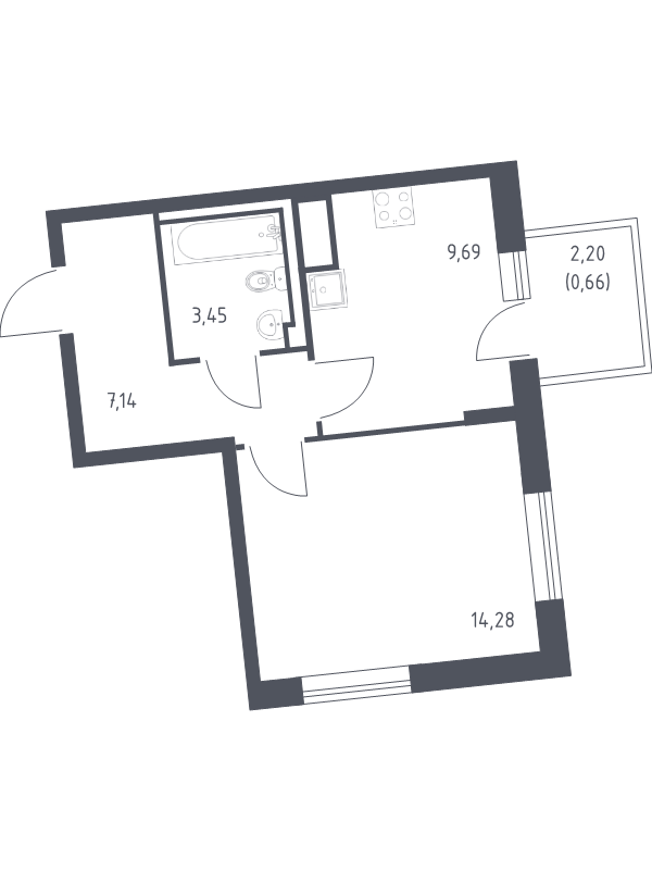 1 ккв 35,2 м²