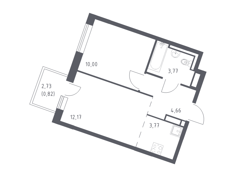 2 ккв (Евро) 35,2 м²