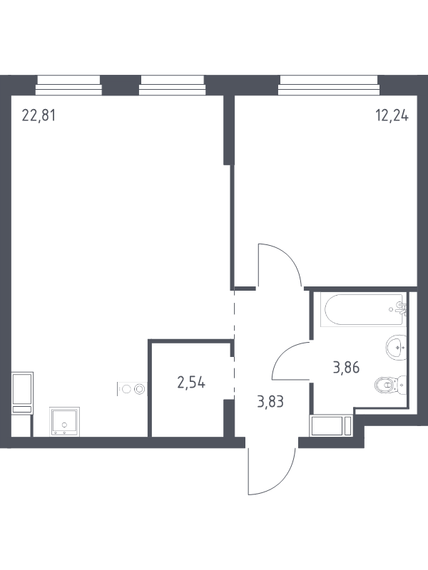 2 ккв (Евро) 45,3 м²