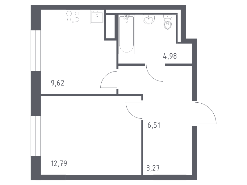 1 ккв 37,2 м²