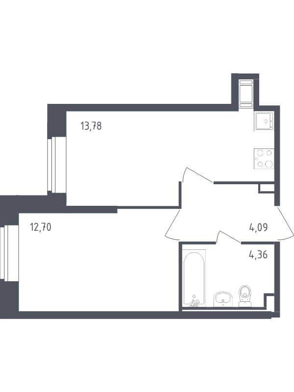 1 ккв 34,9 м²