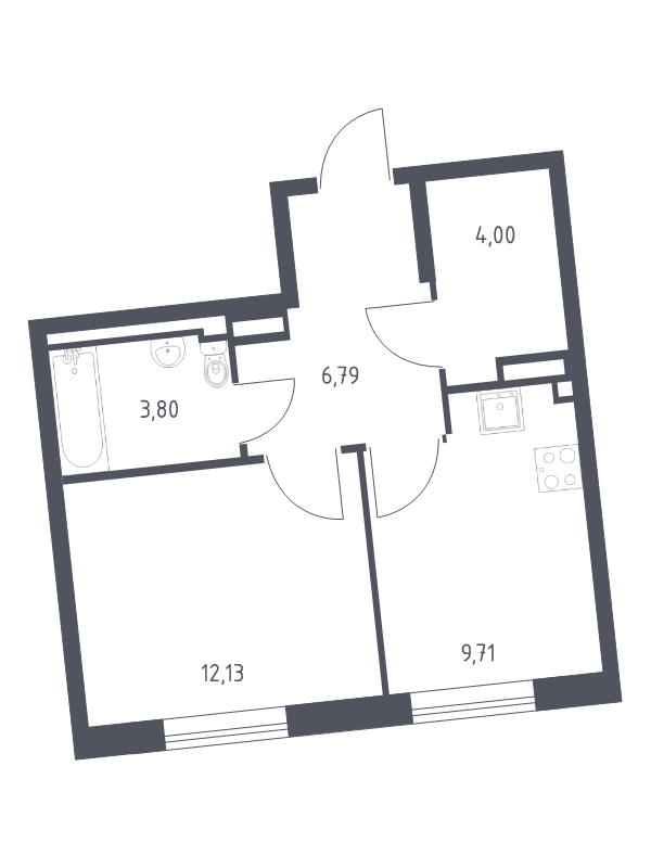1 ккв 36,4 м²