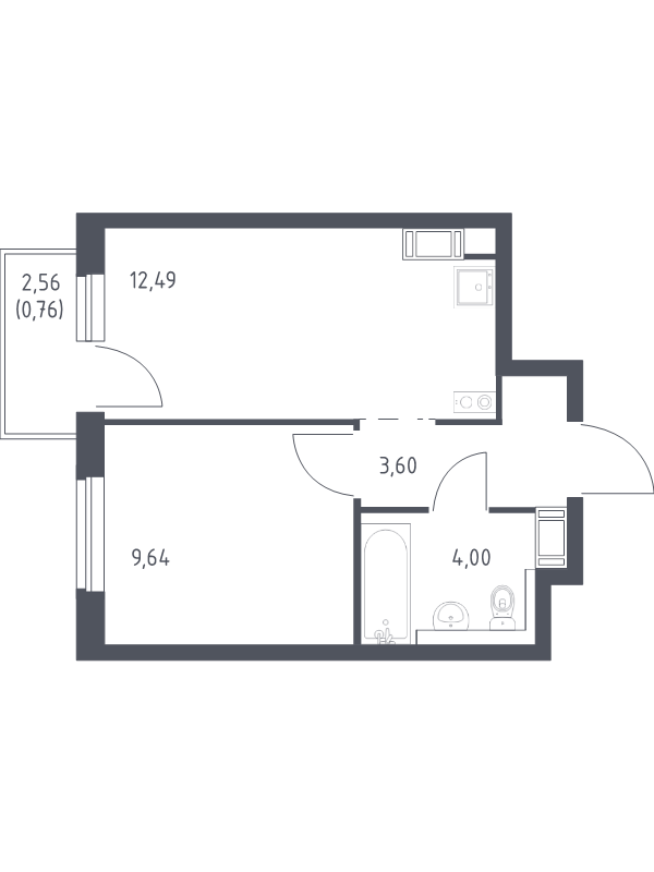 1 ккв 30,5 м²