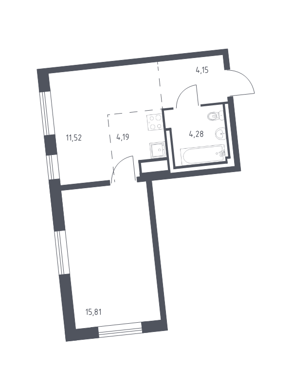 2 ккв (Евро) 40 м²