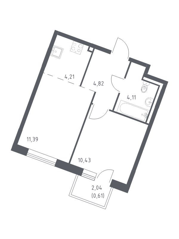 2 ккв (Евро) 35,6 м²
