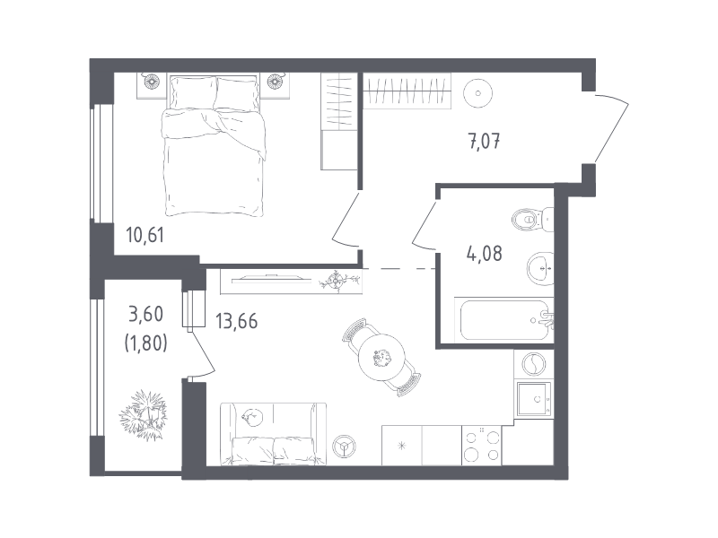 1 ккв 37,2 м²