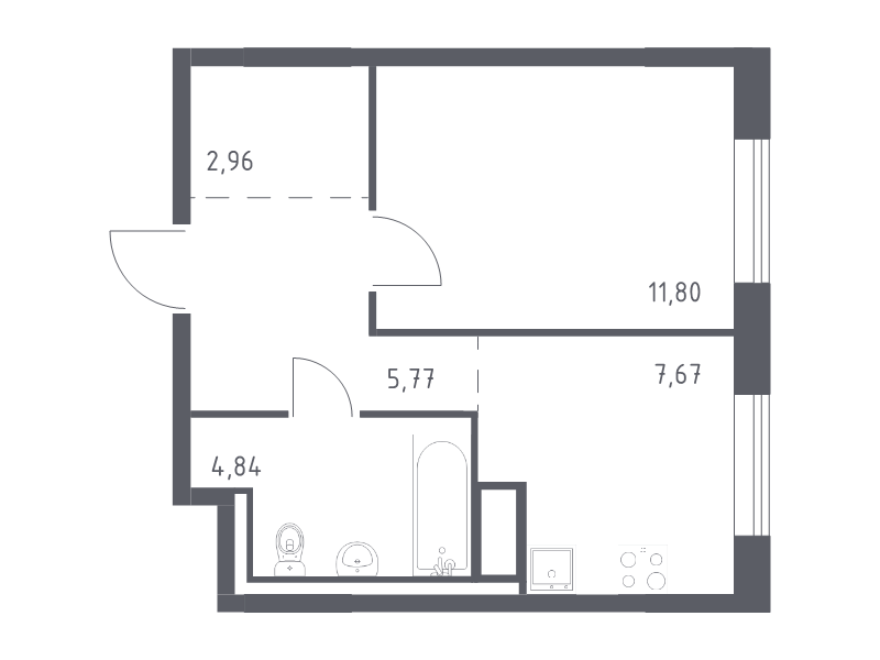 1 ккв 33 м²