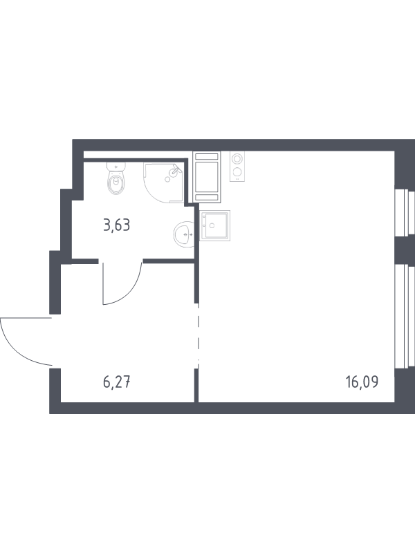 Студия 26 м²