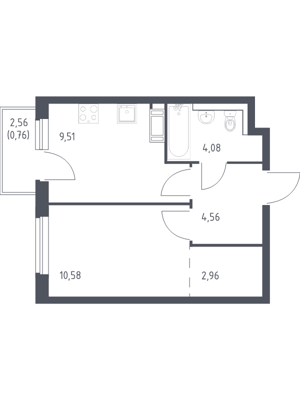 1 ккв 32,5 м²