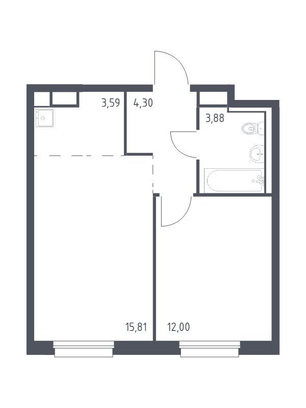 2 ккв (Евро) 39,6 м²