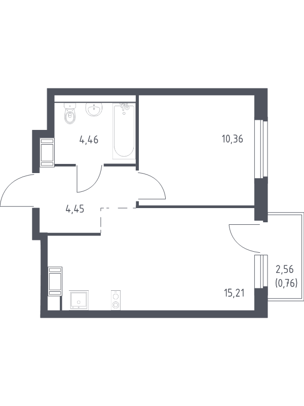 2 ккв (Евро) 35,2 м²
