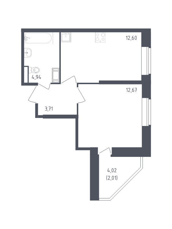 1 ккв 35,9 м²