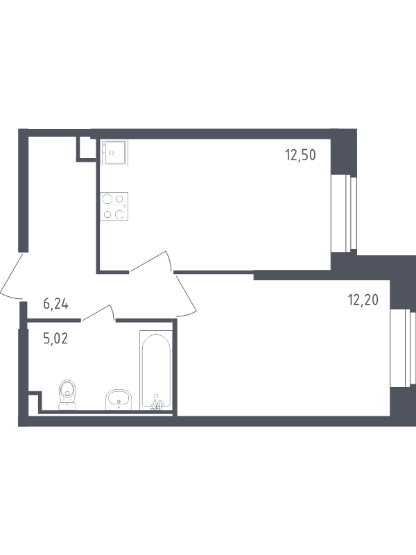 1 ккв 36 м²