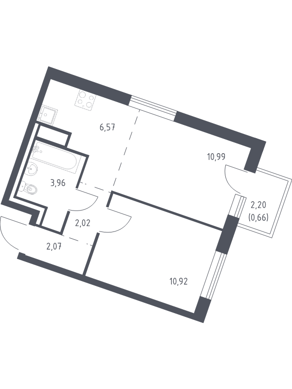 2 ккв (Евро) 37,2 м²