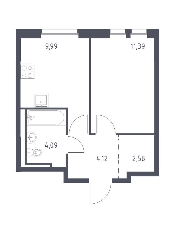 1 ккв 32,2 м²