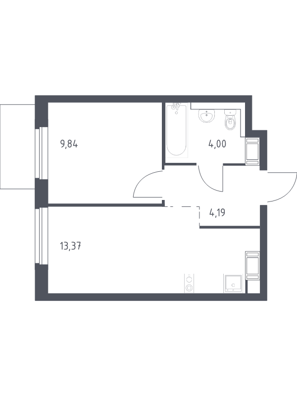1 ккв 31,4 м²