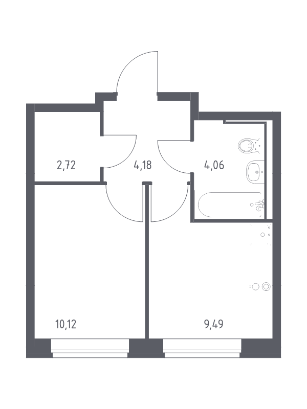 1 ккв 30,6 м²