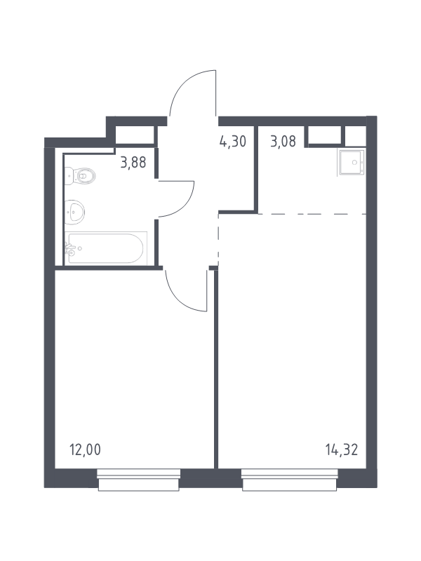 2 ккв (Евро) 37,6 м²