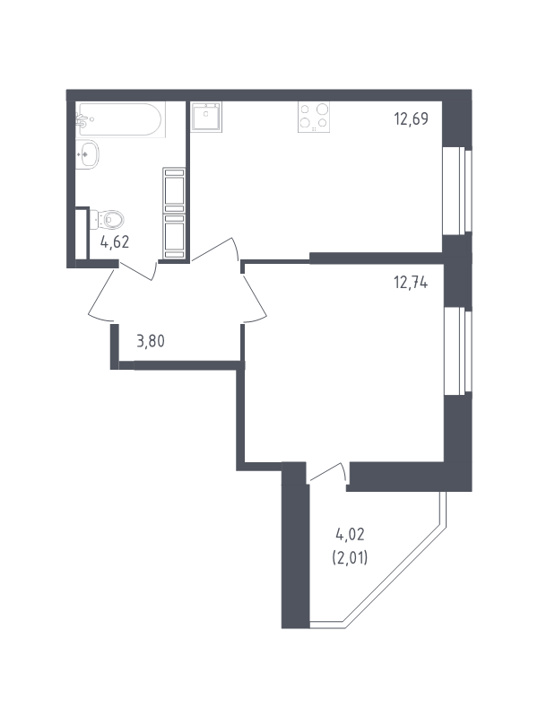 1 ккв 35,9 м²