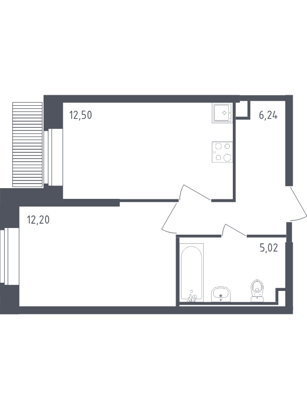 1 ккв 36 м²