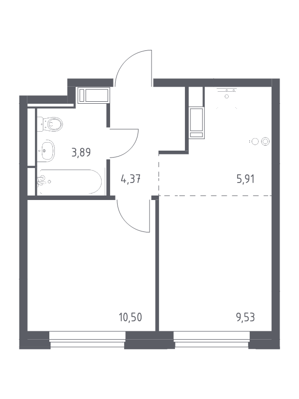 2 ккв (Евро) 34,2 м²