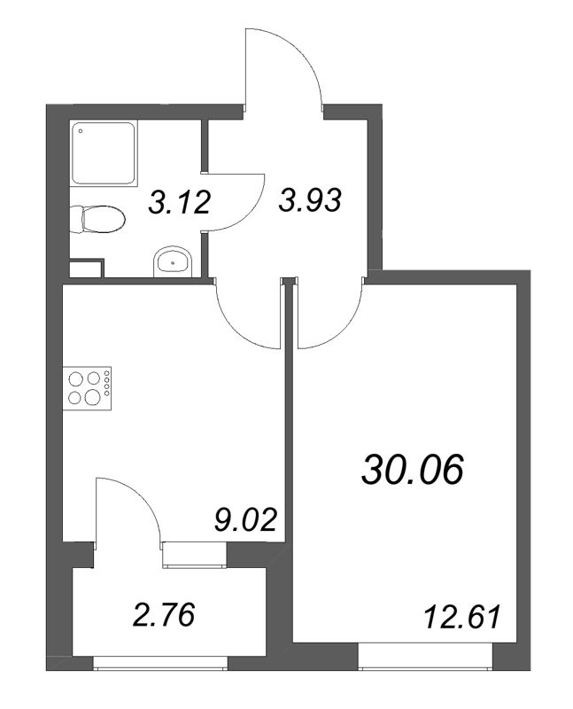 1 ккв 30,1 м²