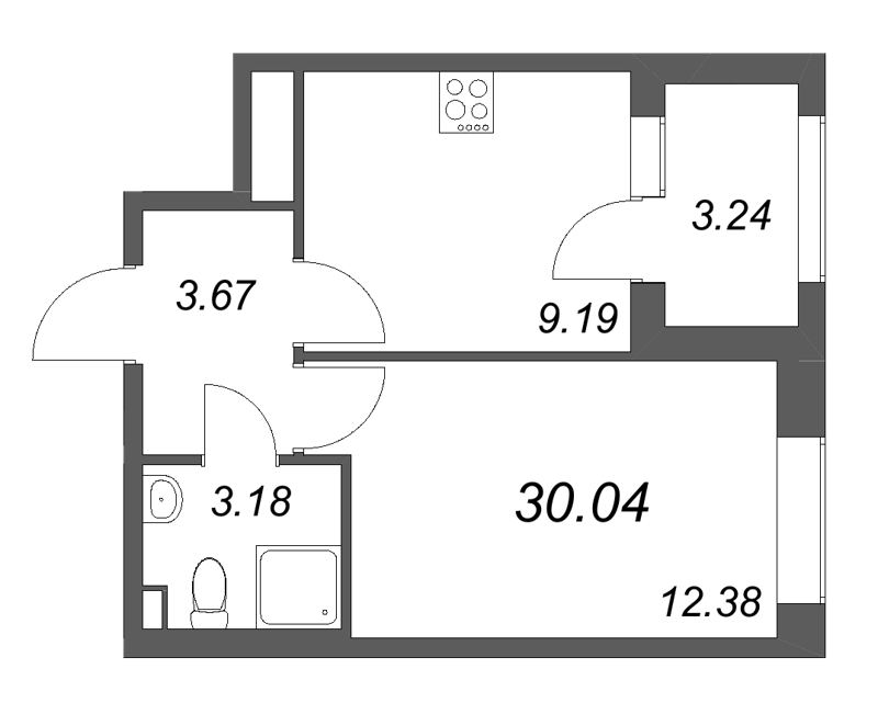 1 ккв 30 м²
