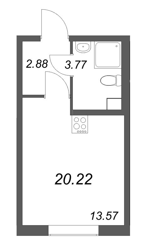 Студия 20,2 м²