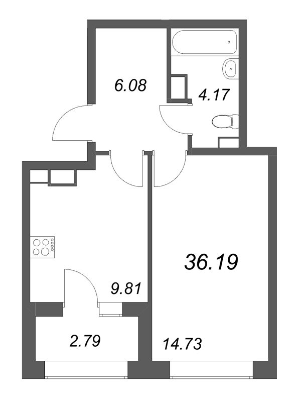 1 ккв 36,2 м²
