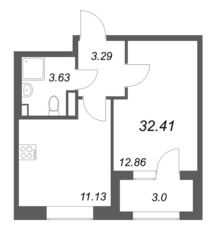 1 ккв 32,4 м²