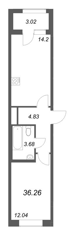 1 ккв 36,3 м²