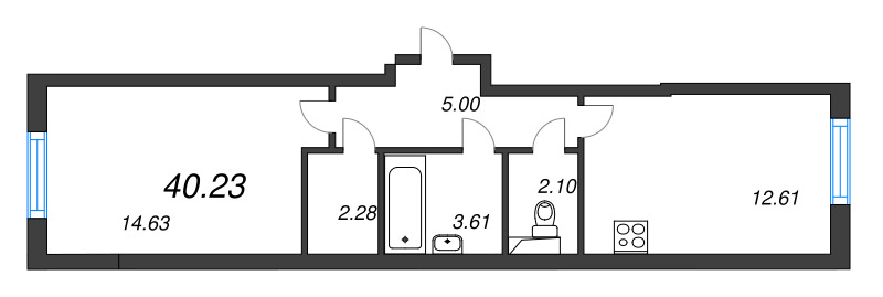 1 ккв 40,2 м²