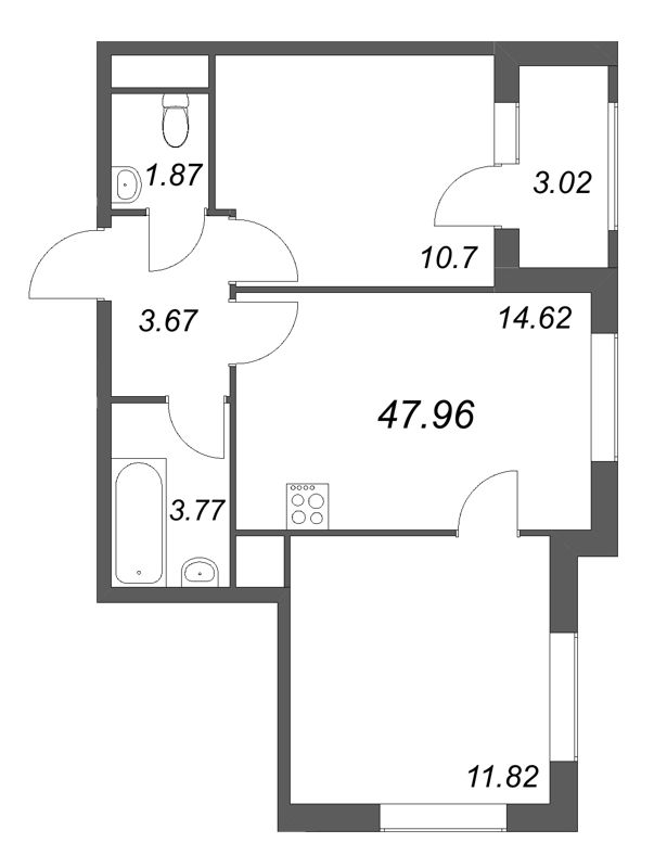 2 ккв 48 м²