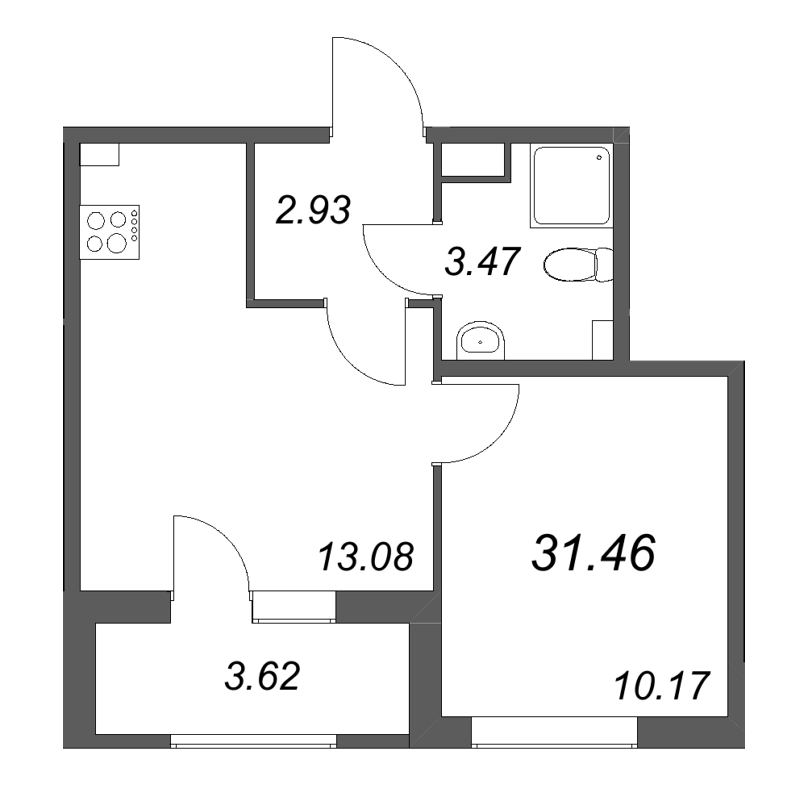 1 ккв 31,5 м²