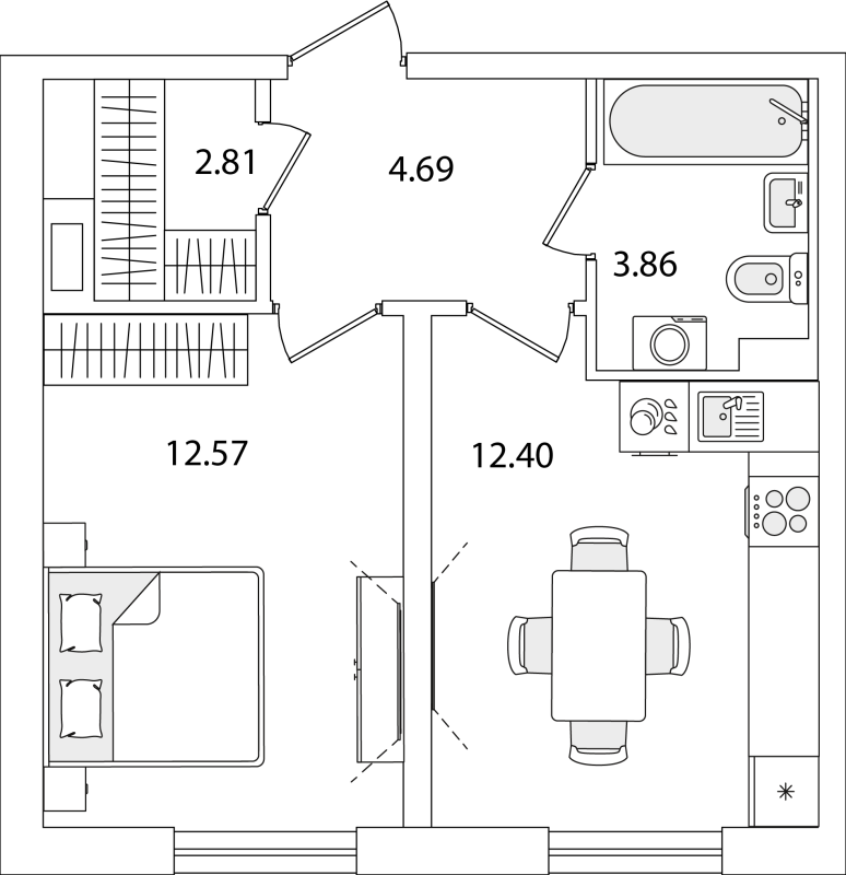 1 ккв 36,3 м²