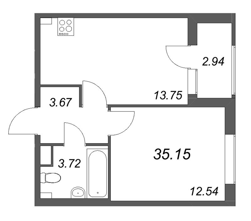 1 ккв 35,2 м²