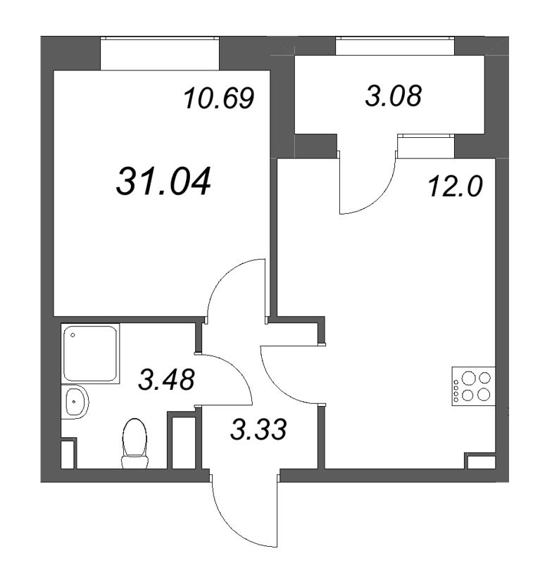1 ккв 31 м²