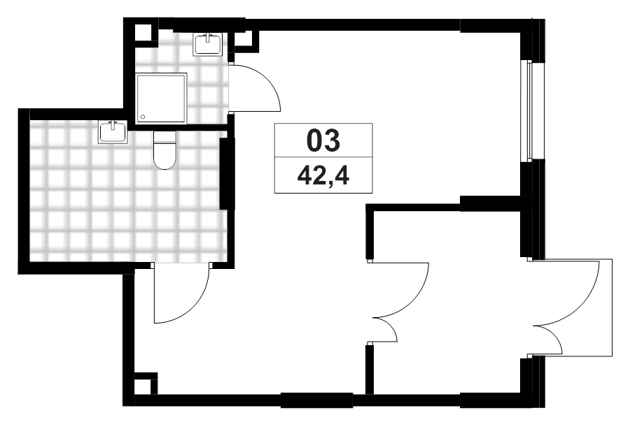 К. пом 42,4 м²