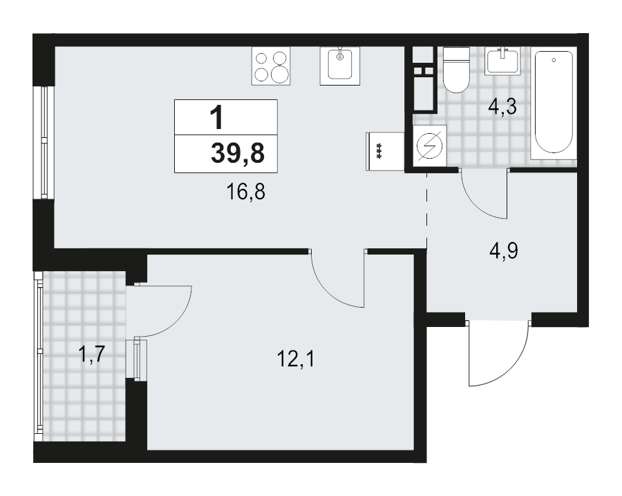 2 ккв (Евро) 39,8 м²