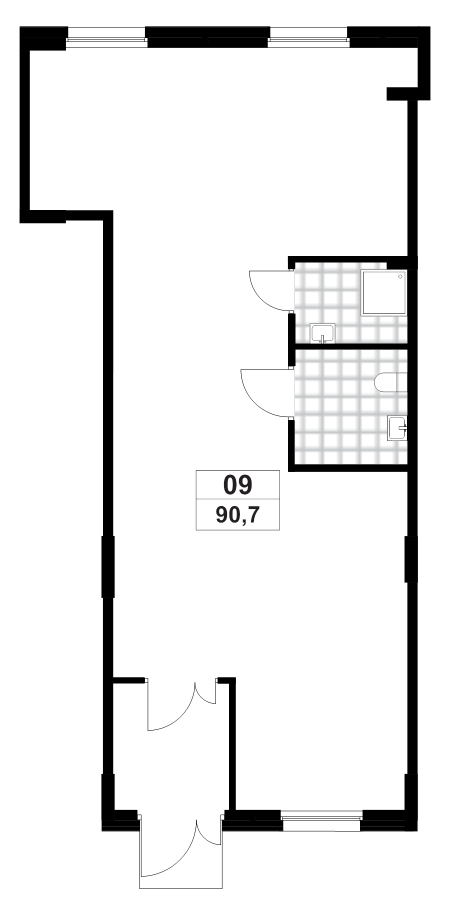 К. пом 90,7 м²
