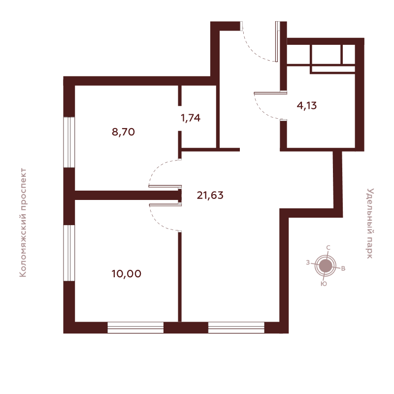 3 ккв (Евро) 46,4 м²