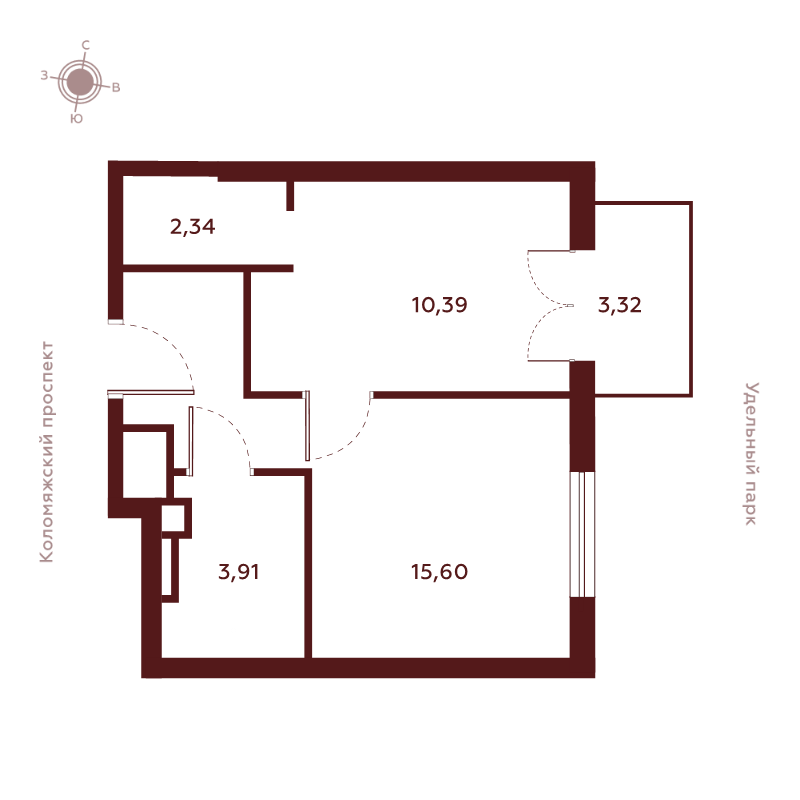 2 ккв (Евро) 35,4 м²