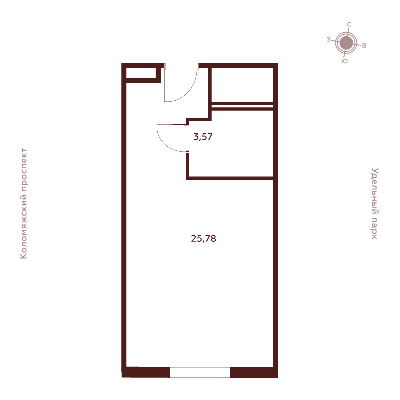 Студия 29,4 м²